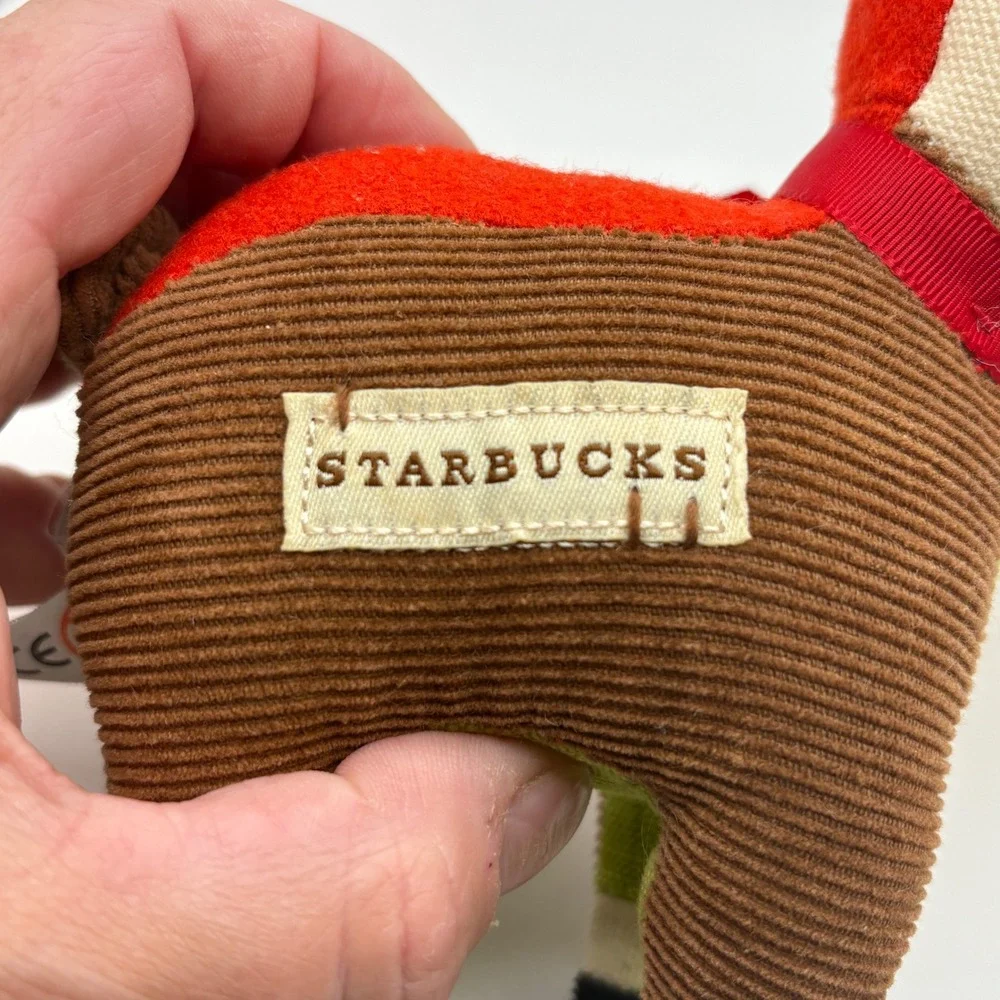 Starbucks Reindeer Plush‎ Stuffed Animal Christmas Holiday Red Green Brown